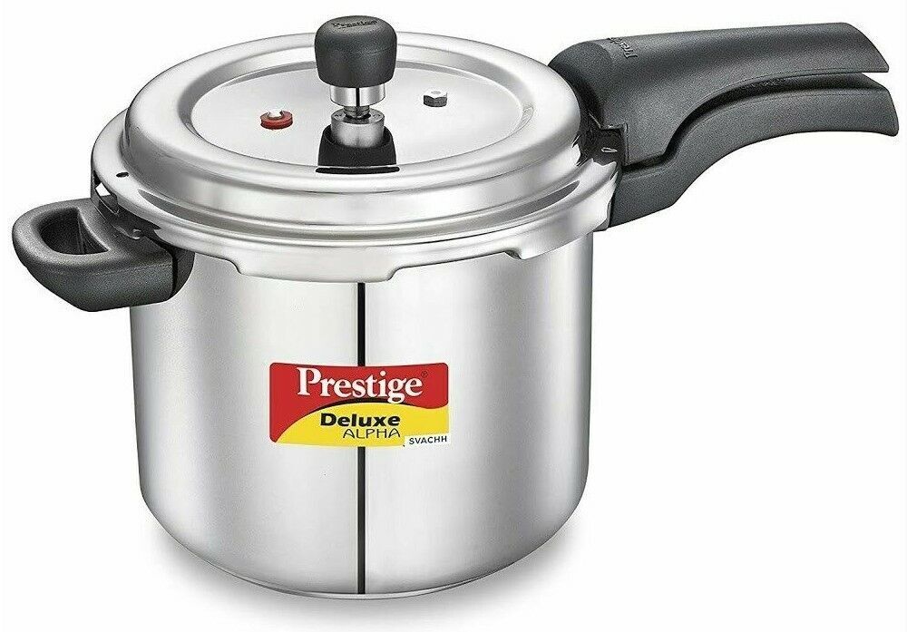 Prestige Deluxe Alpha 5.5 Litre Svachh Pressure Cooker - Silver (20251)